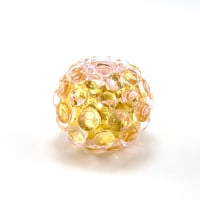 Image 1 of Golden Berry in Peach: A Focal Art Glass Bead. Ready to Ship.