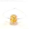 Golden Berry in Peach: A Focal Art Glass Bead. Ready to Ship.