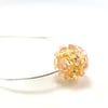 Golden Berry in Peach: A Focal Art Glass Bead. Ready to Ship.