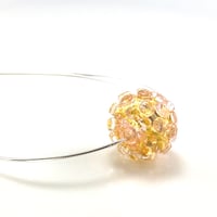 Image 3 of Golden Berry in Peach: A Focal Art Glass Bead. Ready to Ship.