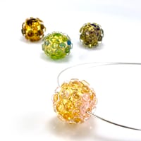 Image 4 of Golden Berry in Peach: A Focal Art Glass Bead. Ready to Ship.