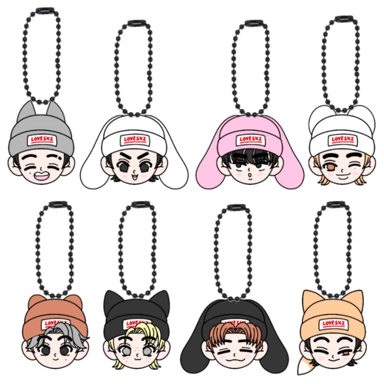 Image of ACRYLIC KEYCHAIN stray kids "loverboy" hats
