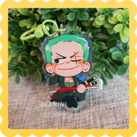 Image 2 of zoro ✨ holographic acrylic charm