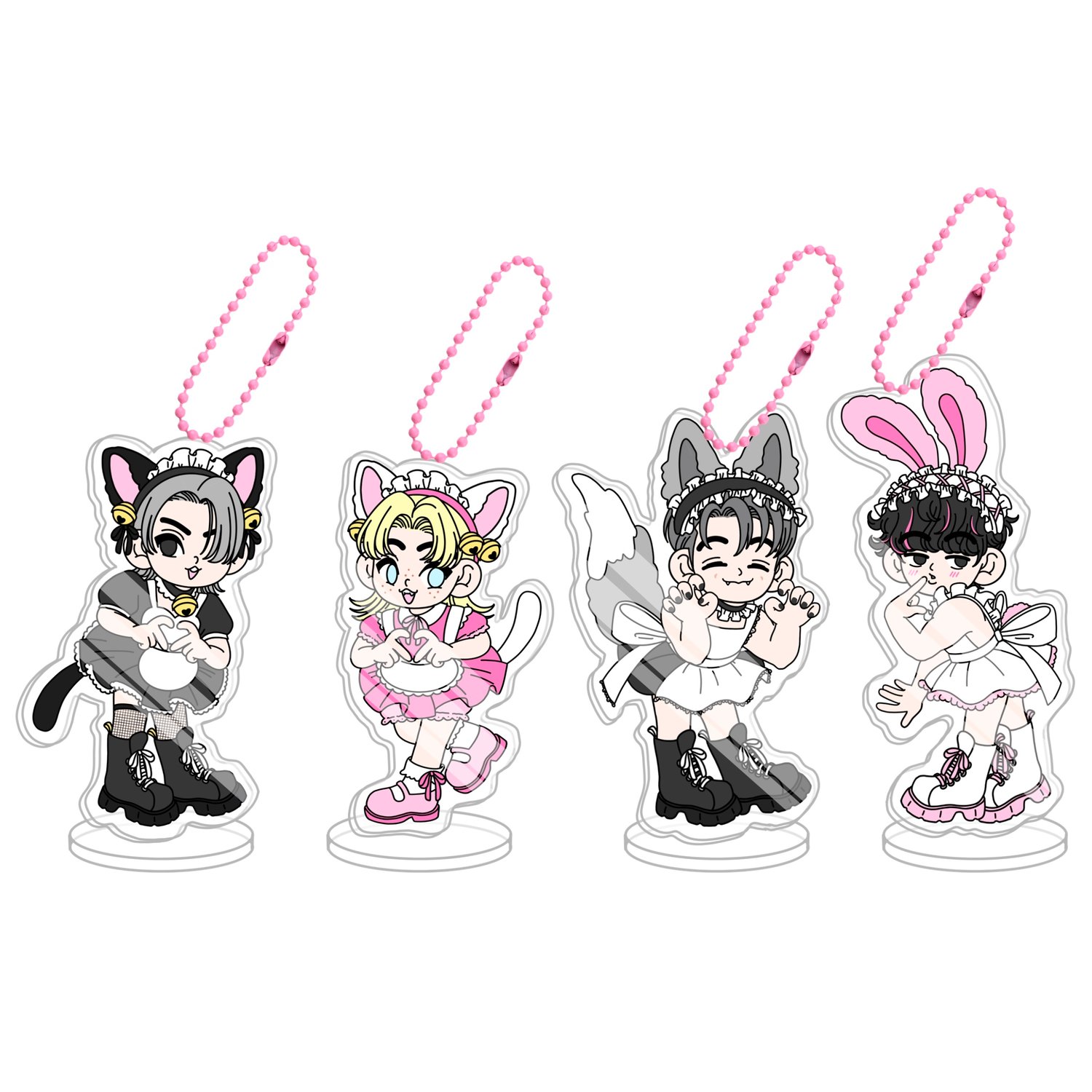 Image of ACRYLIC STANDEE + KEYCHAIN maid café