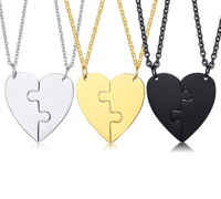 Best Friends / Couple Heart Necklaces