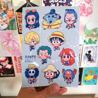 Image 2 of One Piece Sanpo ✨ waterproof vinyl sticker sheet