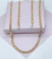 18k Cuban link chain necklace