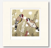 Image 2 of HAND DRAWN GOLDFINCH SIGNED ART PRINT