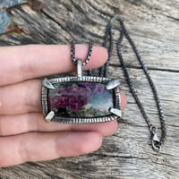 Image 1 of Ruby Zoisite Pendant and Chain