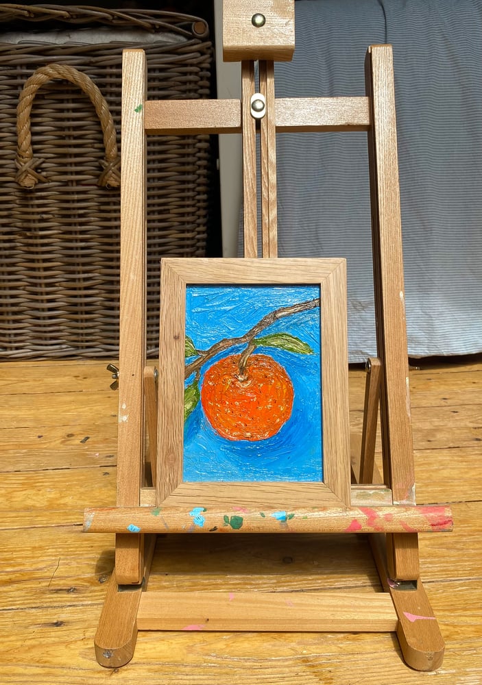 Image of 'Orange Blossom' on framed canvas