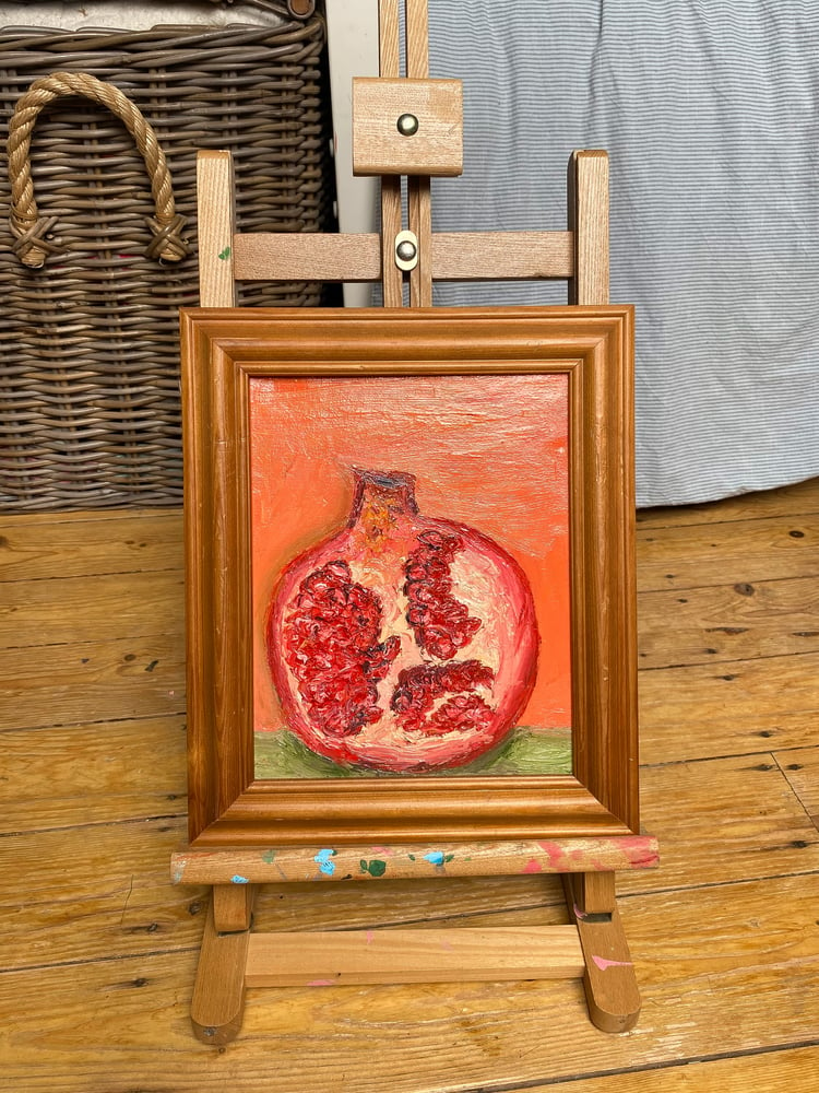 Image of 'Pomegranate perfection' on framed canvas