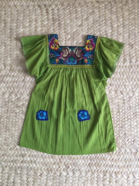 Image of Verde Flutter Dress 3-5T