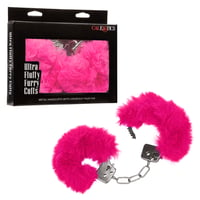 Image 2 of Ultra Fluffy Furry Cuffs - White-Pink-Purple-Black-Red