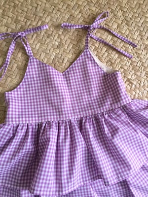Image of Party Dress - Lavender Gingham 6 years