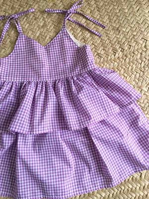 Image of Party Dress - Lavender Gingham 6 years