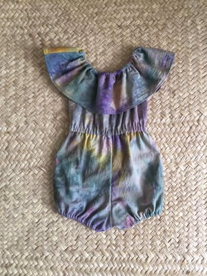 Image of Ice Dyed Ruffle Playsuit - Wildflower 4-5T