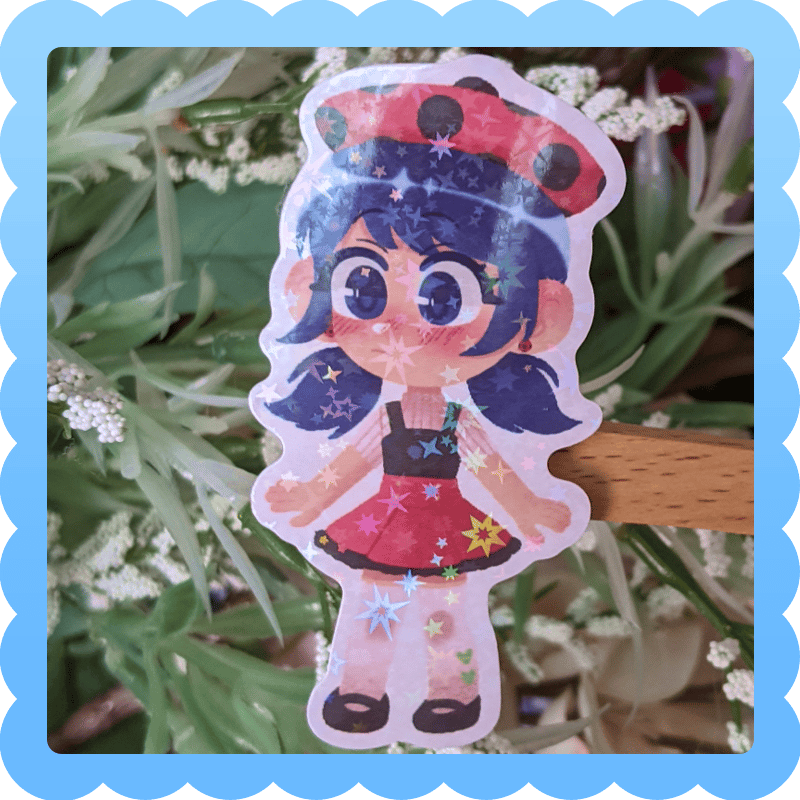 Image of marinette dupain-cheng ❄️ waterproof vinyl sticker