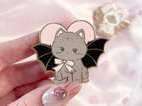 Image 2 of Bat Cat Enamel Pin