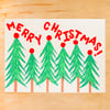 Christmas Trees Greeting Card