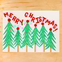 Christmas Trees Greeting Card