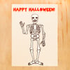 Halloween Skeleton Greeting Card