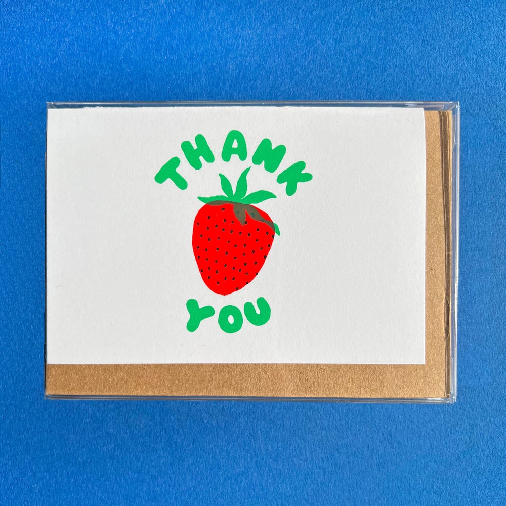 Thank You Strawberry Notecard Set of 6