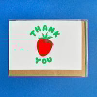 Image 4 of Thank You Strawberry (single notecard or box of 6)