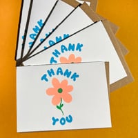 Image 1 of Thank You Flower (single notecard or box of 6)