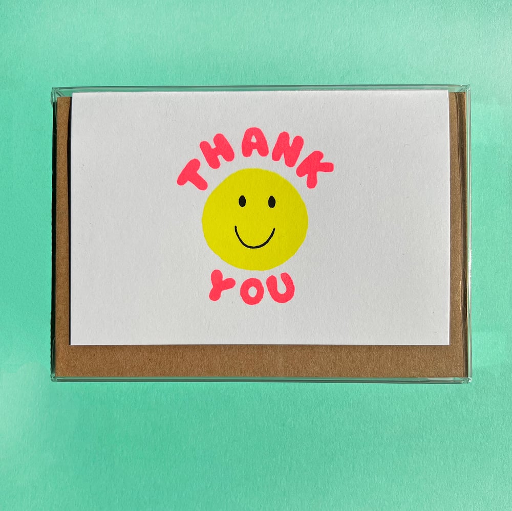 Thank You Smiley Notecard Set of 6