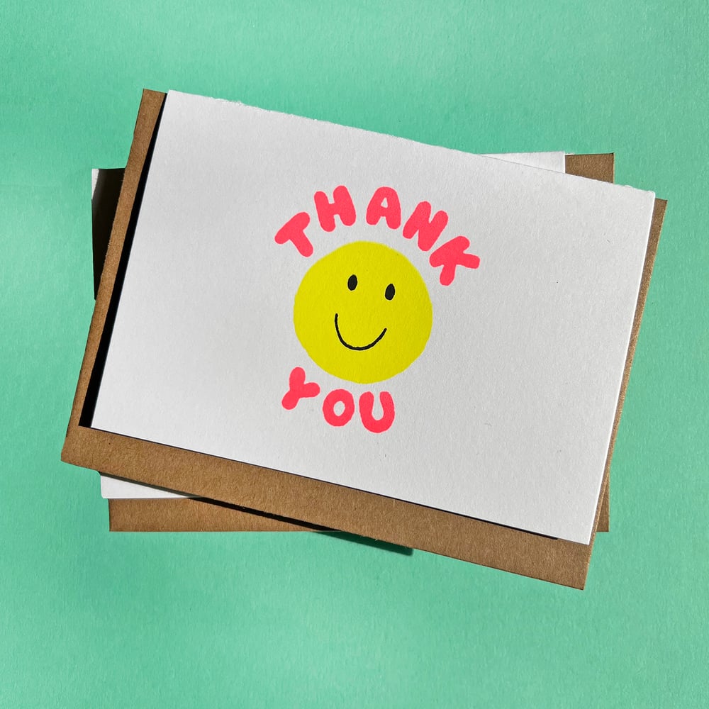 Thank You Smiley Notecard Set of 6