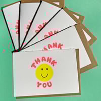 Image 1 of Thank You Smiley (single notecard or box of 6)