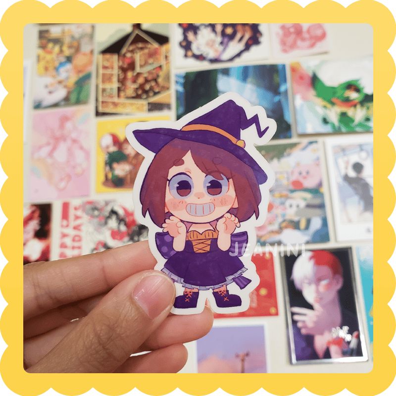 Image of witch ochako ✨ clear waterproof vinyl sticker