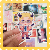 Image 1 of demon tsukishima ✨ clear waterproof vinyl sticker