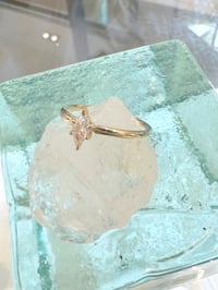 Image 2 of 14k solid gold marquis cut diamond ring /0.25ct