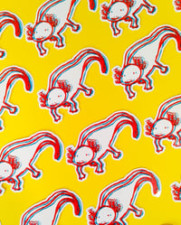 Image 2 of 3D Axolotl Clear Vinyl Sticker