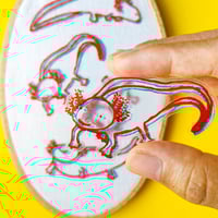 Image 3 of 3D Axolotl Clear Vinyl Sticker