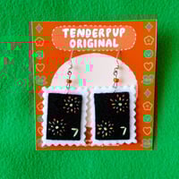 Image 1 of Autumn Fireworks Stamp Earrings