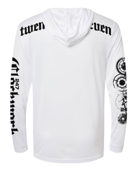 Image 2 of Dri Fit Hooded Long Sleeve - White