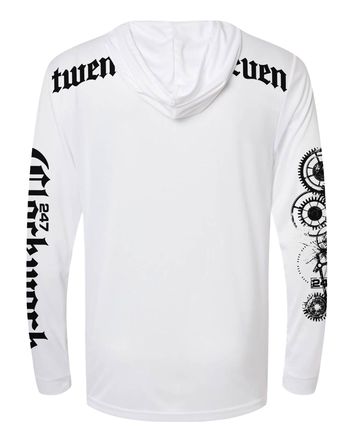Dri Fit Hooded Long Sleeve White