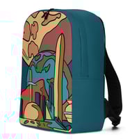 Image 2 of Retro Futurism Space Station Minimalist Backpack