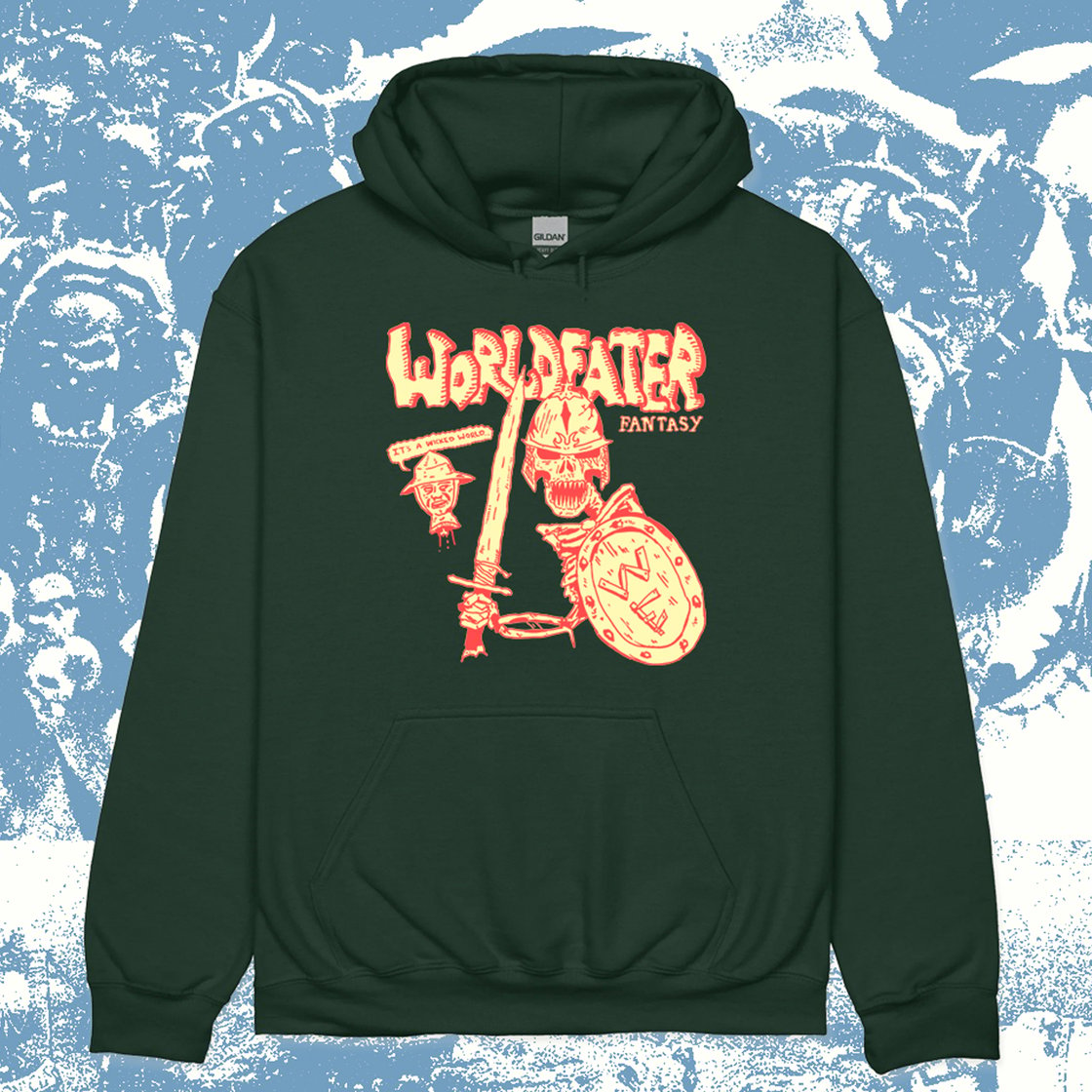 Image of WORLDEATER FANTASY HOODIE (FOREST GREEN)