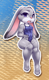 Bunny Cop swimsuit - Vinyl Sticker