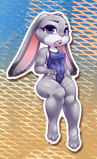 Image 1 of Bunny Cop swimsuit - Vinyl Sticker