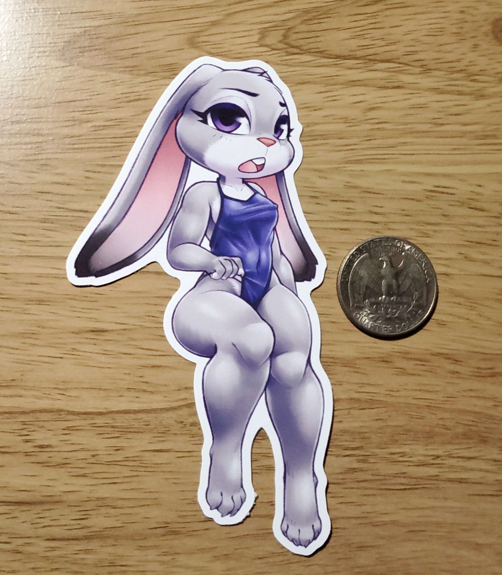 Bunny Cop swimsuit - Vinyl Sticker