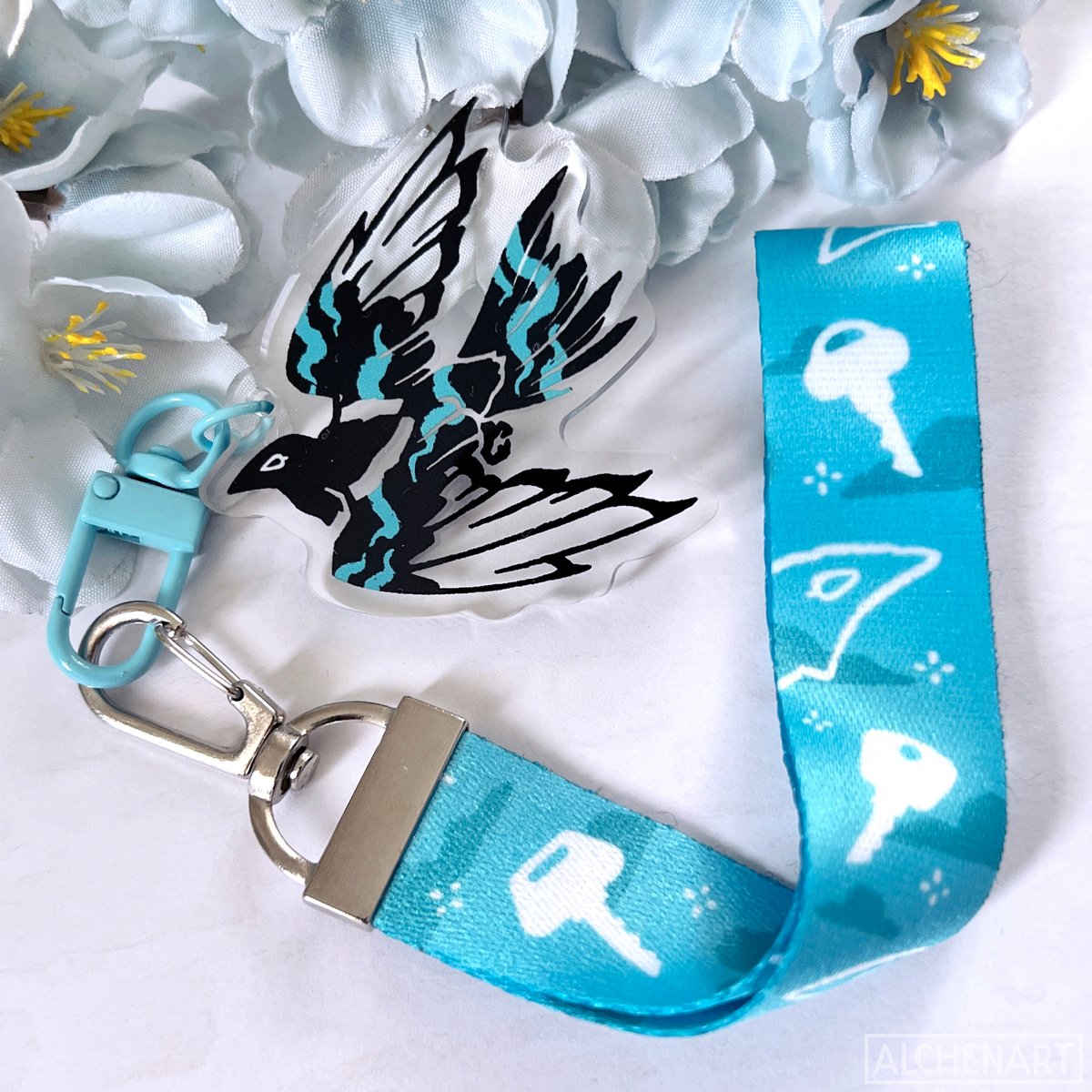 Magpie Keychain Lanyard | acorviart