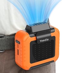 Yeedie 3-in-1 Portable Waist Clip Fan, 6000mAh Personal Rechargeable Neck Fan up to 16H
