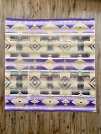 Image 2 of 50s NATIVE AMERICAN BEACON STYLE CAMP BLANKET (2)