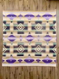 Image 3 of 50s NATIVE AMERICAN BEACON STYLE CAMP BLANKET (2)