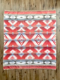 Image 3 of 50s NATIVE AMERICAN BEACON STYLE CAMP BLANKET (1)