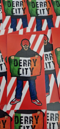 Image 2 of Pack of 25 10x5cm Derry City, Irish Football/Ultras Stickers.